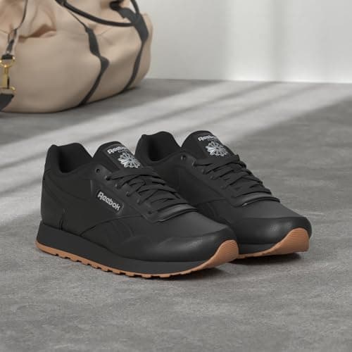 Reebok Men's Classic Harman Run Casual Sneakers Black/Gum — view 2