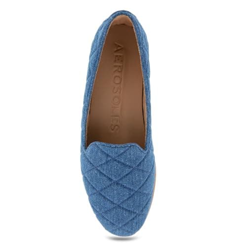 Aerosoles Womens Betunia Med Blue Quilted Denim 8 Medium — view 5