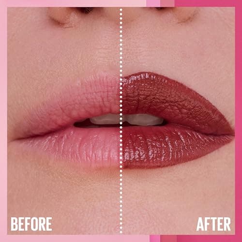 MAYBELLINE Serum Lipstick, Hydrating Lip Makeup with 8HRs of Lip Plumping Moisture with Hyaluronic Acid + Oil Blend, Upstate (Light Cool Brown Satin) — view 4