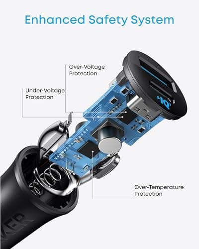 Anker USB-C Car Charger, 30W 2-Port Type-C Car Adapter, iPhone Car Charger with Power IQ 3.0, for iPhone 17/16/15/14/13 Series, Samsung Galaxy S25/S24/S23/S22/S21 Series, iPad Pro, AirPods, and More — view 5