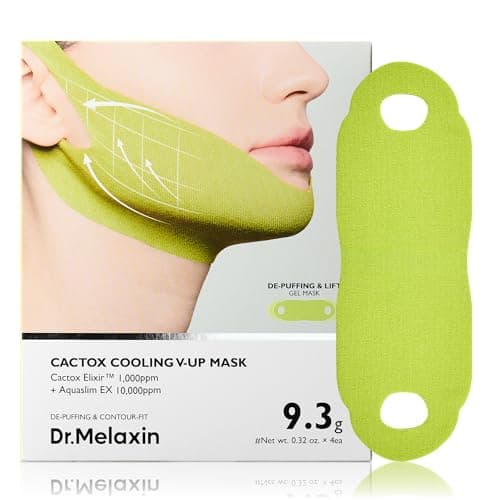 Dr.Melaxin CACTOX V-Lifting Mewing Band – Cactox + Caffeine + Collagen Double Chin Lifting Band for Sagging Jawline & Facial Puffiness | 115.49% Jaw & Chin Lifting Improvement | Korean V-Line Lifting