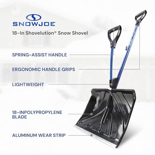 Snow Joe Snow Shovel with 18-Inch Blade and Assist Handle, 3.5 Lbs - Heavy-Duty Lightweight Shoveling Tool for Ice Removal, Shovelution SJ-SHLV01 — view 2
