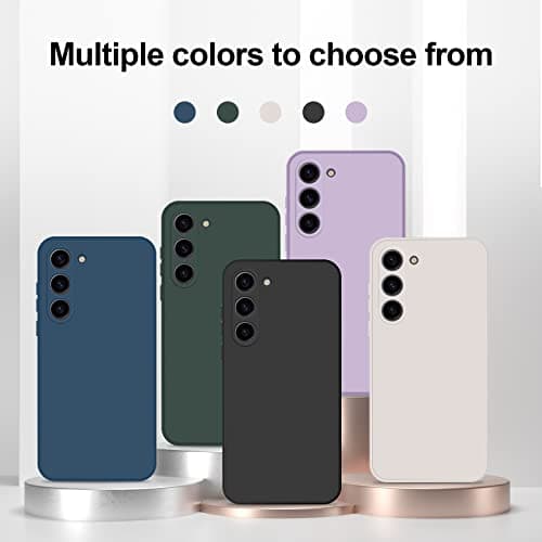 GiiYoon Case Compatible with Samsung Galaxy S23 Plus, Silky-Soft Touch Full-Body Protective Phone Silicone Case, Shockproof Cover with Microfiber Lining, Purple — view 7