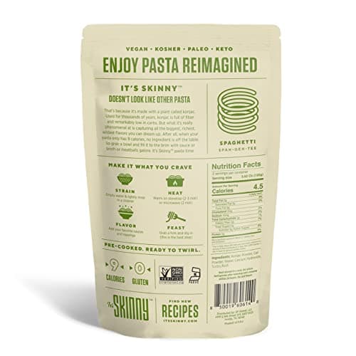 It’s Skinny Low Carb Pasta - Pre-cooked Spaghetti Pasta, Konjac Shirataki Noodles, Gluten Free Pasta, Vegan and Keto-Friendly (6-pack) — view 2