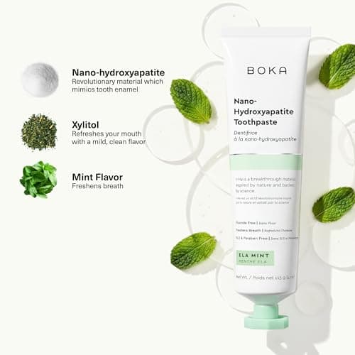 Boka Fluoride Free Toothpaste, Nano Hydroxyapatite Toothpaste, Appropriate for Sensitive Teeth - for Adult Oral Care - Ela Mint Flavor, 1.3 Fl Oz 2Pk — view 2