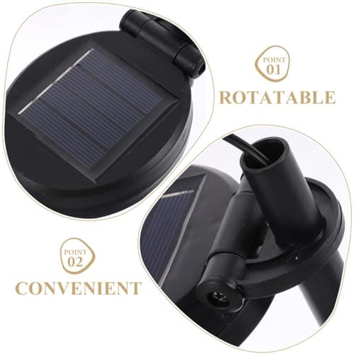 Frcolor 2Pcs Rotatable Solar Panel Replacement Kit for Outdoor Garden Lighting Accessories Portable Small Solar Charger for Patio Yard — view 4