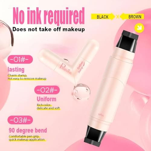 PAGE VINE Winged Eyeliner Stamp Pen Dual Head Rotating Design, Quick-Dry, Long-Lasting, Smudge-Proof for Easy Cat Eye (Black) — view 3