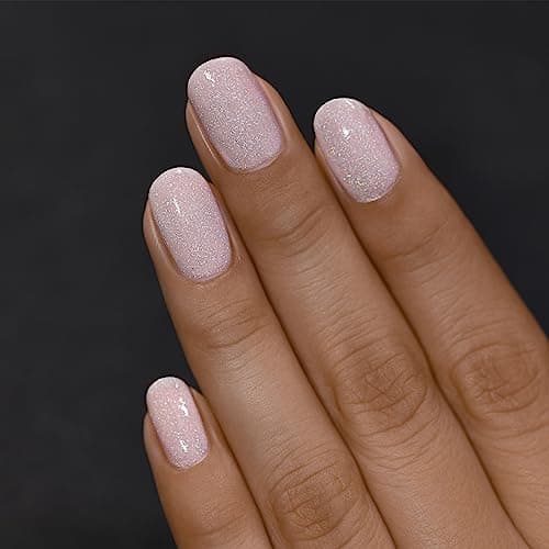 ILNP Birthday Suit - Cashmere Pink Holographic Nail Polish, Sparkly Neutral Nude, Chip Resistant Manicure, Non-Toxic, Vegan, Cruelty Free, Non-Gel — view 3