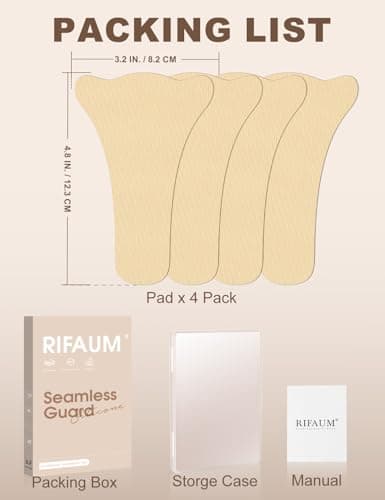 RIFAUM Upgraded Strong Adhesive Consealer for Women Seamless Guards | Super Soft Panty Liner Pads Anti Camel Insert for Swimsuit Yoga Leggings - Beige — view 5