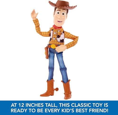 Mattel Disney Pixar Toy Story Talking Woody Action Figure & Accessory, Roundup Fun 12-inch Collectible with 30+ Sounds & Phrases — view 4