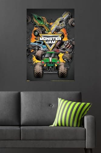 Monster Jam - Bust Out Debris Wall Poster, 34L" x 22.4W", Premium Unframed Version — view 3