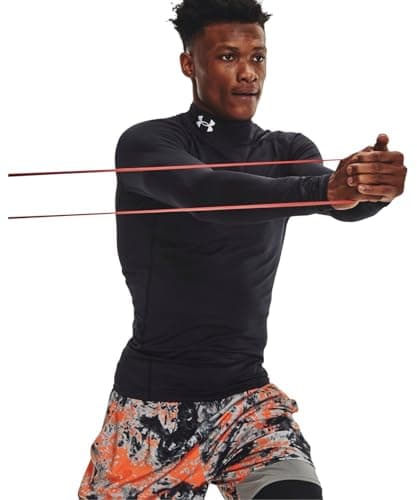 Under Armour Men's ColdGear Armour Compression Mock , Black (001)/White, Medium — view 3