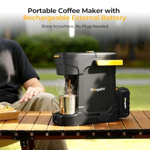 BougeRV 144Wh Portable Coffee Maker Compatible with K Cup & Ground Coffee — view 2