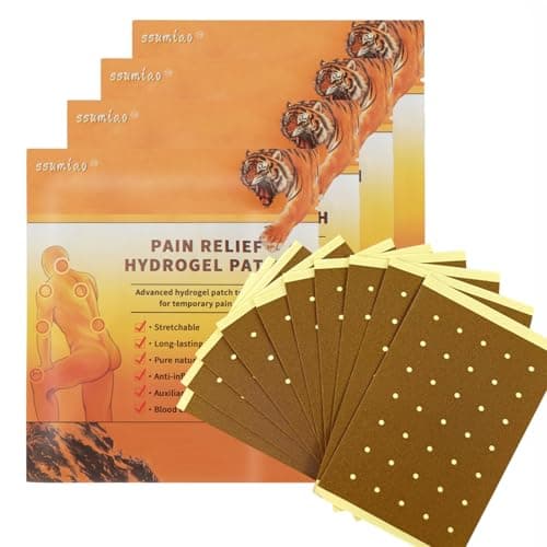 ssumiao 40pcs Pain Relief Patches, All Natural Tiger Heat Patches Ultra Strength, Neck, Shoulder, Joint &Knee Pain Relief,Heat Patches for Pain Relief，Lower Back Pain Relief with Long-Lasting Heat — view 2