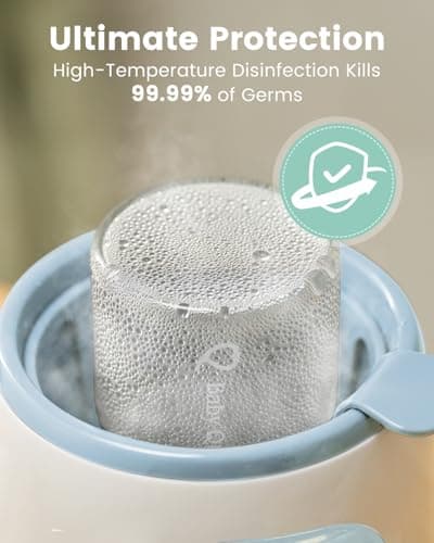 Grownsy Bottle Warmer, 8-in-1 Fast Baby Milk Warmer with Timer for Breastmilk or Formula, Accurate Temperature Control, Multifunctional Baby Bottle Warmers for All Bottles- Blue — view 7