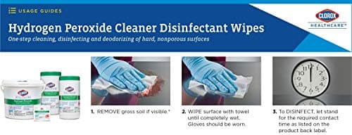 Clorox Healthcare Hydrogen Peroxide Cleaner Disinfectant Wipes, 6.75" x 9", 95 Count (Package May Vary) — view 6