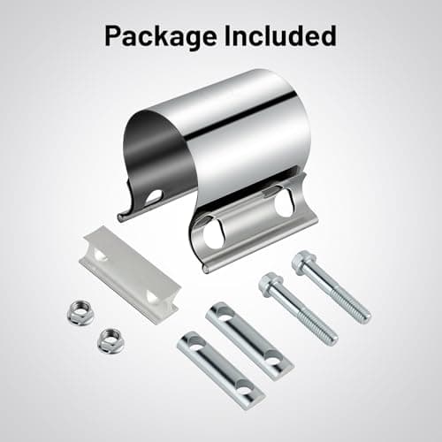 EVIL ENERGY 1.75 Inch Exhaust Clamp,1 3/4" Butt Joint Band Clamp Sleeve Coupler Stainless Steel for Pipes,Mufflers,Catalytic Converters — view 7