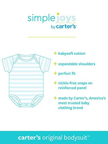 Simple Joys by Carter's Baby 8-Pack Short-Sleeve Bodysuit, White, 0-3 Months — view 4