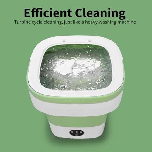 Portable Washing Machine, 20L Foldable Mini Washer and Dryer with 3 Modes Deep Cleaning, Upgraded Collapsible Laundry for Hotel, Apartment, Home and Travel