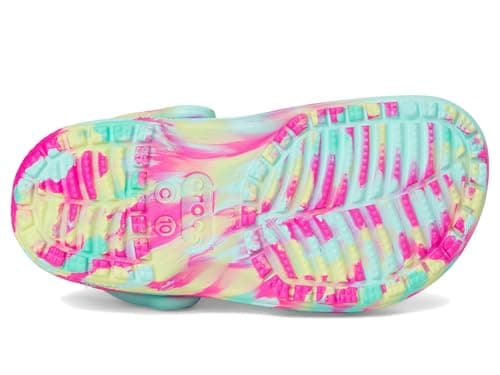 Crocs, Unisex, Classic Marbled Tie-Dye Clogs (Toddler), Aquamarine/Multi, 4, Medium — view 3