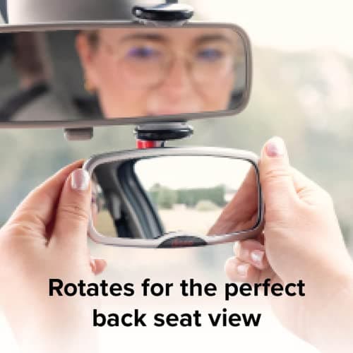 Diono Baby Car Mirror 2 Pack, Includes Safety Car Seat Mirror for Rear Facing Infant & See Me Too Rear View Baby Mirror Both Fully Adjustable with Wide Crystal Clear View, Shatterproof, Crash Tested — view 4