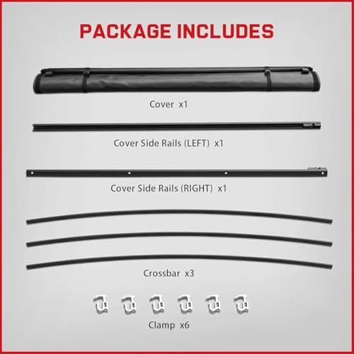 RHOBRA Soft Roll-up Truck Bed Tonneau Cover Compatible with 2019-2026 Ford Ranger 5ft Bed, 26.5oz Vinyl Soft Truck Bed Cover, Weather Resistant Bed Cover — view 8