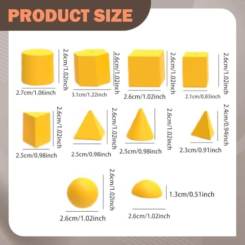 JunZheHub 80Pcs 3D Shape Geometric Solids Math Manipulatives for Preschool Elementary — view 2