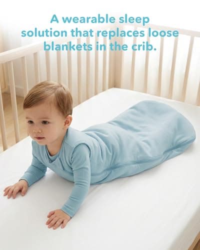BambooSnug Soft Breathable Sleep Sack 6-12-18 Months, 1.0 TOG Bamboo Viscose Wearable Blanket Baby, Baby Sleeping Bag with 2-Way Zipper, Slate — view 2