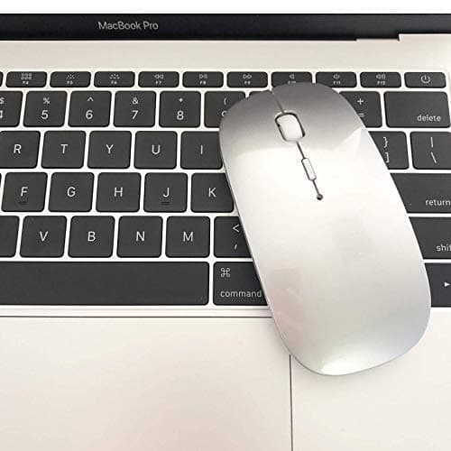 Bluetooth Wireless Mouse for Laptop mac MacBook ipad MacBook air MacBook pro pc Desktop Computer Windows Chromebook Notebook (Silver) — view 2