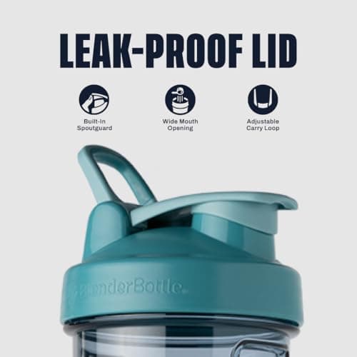 BlenderBottle Shaker Bottle Pro Series Perfect for Protein Shakes and Pre Workout, 28-Ounce, Cerulean Blue — view 2