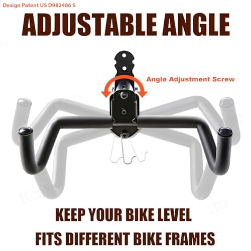 Gootus Bike Wall Mount Hanger - Horizontal Bicycle Indoor Storage Rack | Cycling Wall Mounted Holder Hook - Hang Your Road, Mountain or Hybrid Bikes in Garage or Home — view 3
