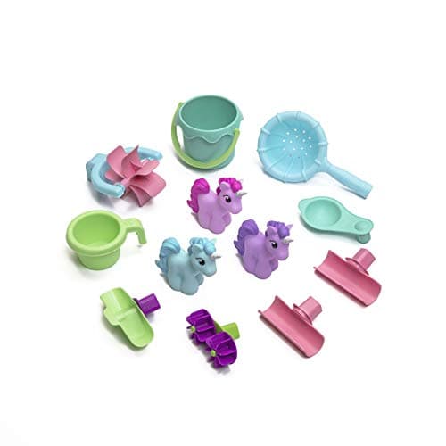 Step2 Rain Showers and Unicorns Water Table for Kids, Toddler Outdoor Sensory Play Table, 13 Accessories, Pink, Ages 18 Months+