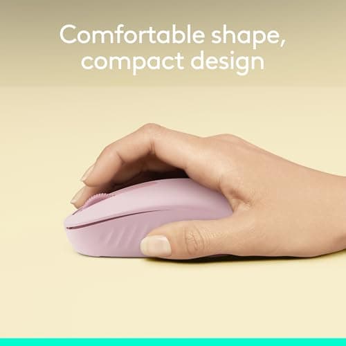 Logitech M196 Bluetooth Wireless Mouse, Compact and Portable Mouse for Laptops, Tablets and More, 12-Month Battery, Smooth Tracking, Compatible with PC and Mac, Windows and macOS - Rose — view 2