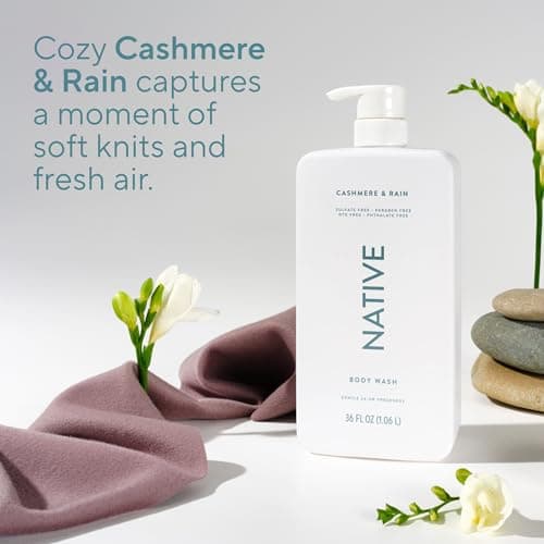 Native Body Wash for Women & Men, Cashmere & Rain, 36 oz Pump Bottle, Sulfate-Free & Gentle — view 4