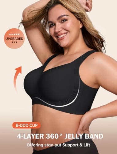 LetsJoli Jelly Bras for Women No Underwire Plus Size Push Up Supportive