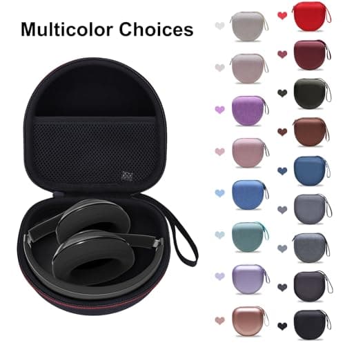 Headphone Case Compatible with BERIBES/TOZO/KVIDIO/Beats/Soundcore Anker Noise Cancelling Over-Ear Headphones, Dark Blue — view 2