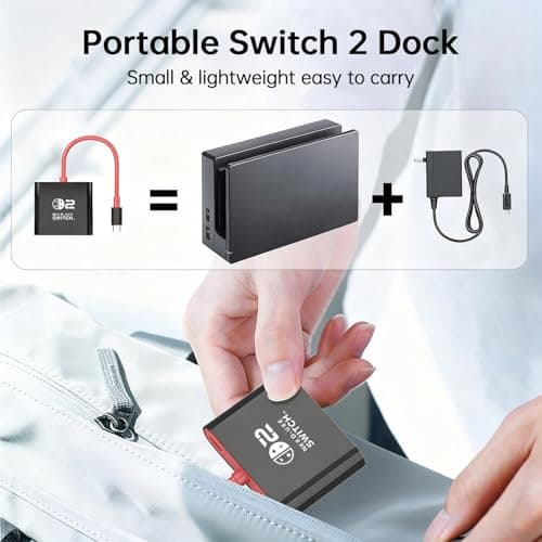 AHGEIIY Switch 2 Dock for Nintendo Switch Docking Station, Upgrade for Nintendo Switch TV Adapter with 4K@ 60Hz HDMI USB 3.0 and 100W PD Port, Portable Travel Dock for Switch 2/OLED MacBook Steam Deck