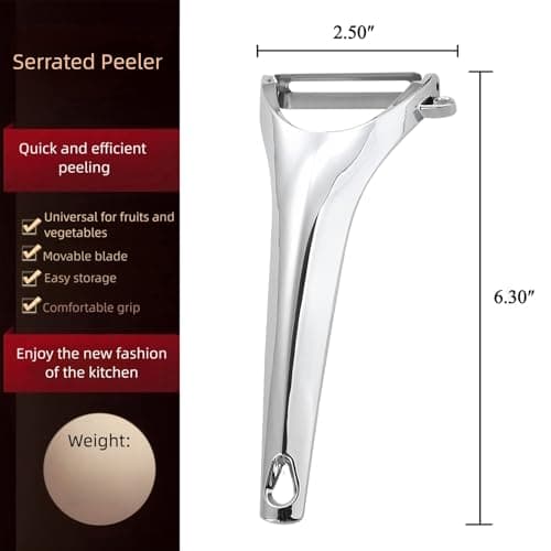 ANMIOU Vegetable Peeler Ergonomic Stainless Steel Handle for Potato Apple — view 8