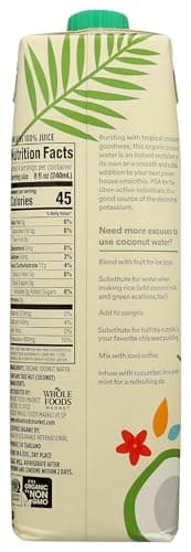 365 by Whole Foods Market, Organic Coconut Water, 100% Pulp-Free Juice, 33.8 Fl Oz