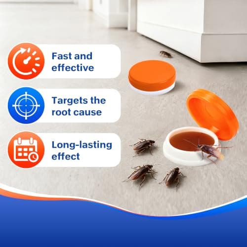 96Pcs Cockroach Bait Stations for Indoor and Outdoor Use, Bait Included and Ready to use — view 2