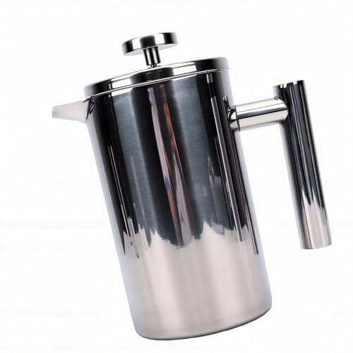 Asixxsix French Press Coffee Maker, 600ML Double Layer Insulation 304 Stainless Steel Coffee Press, Dishwasher Safe with No Plastic for Home Office and Gifts — view 8