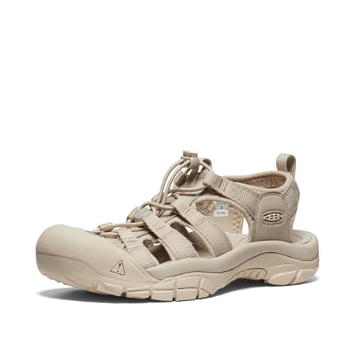 KEEN Women's Newport H2 Closed Toe Water Sandals, Monochrome/Safari, 7