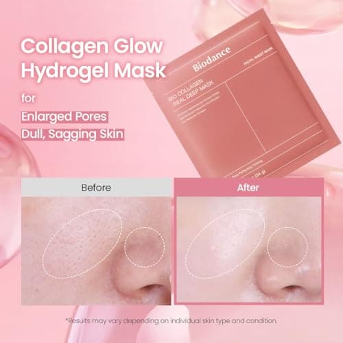 BIODANCE Bio-Collagen Real Deep Mask, Hydrating Overnight Hydrogel Face Mask, Pore Minimizing, Elasticity, Plumping, Travel Essentials & Self Care Gifts for Women, Korean Skin Care | 1.19oz(34g) x 4ea — view 2