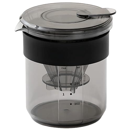 3 in 1 Pour Over Coffee Maker, Travel Coffee Cup with Scale, 14.5 fl oz / 450 ml, Portable Hand Drip Coffee Filter in Cup, Compact Space Saving Design for Camping, Hiking, Home Use