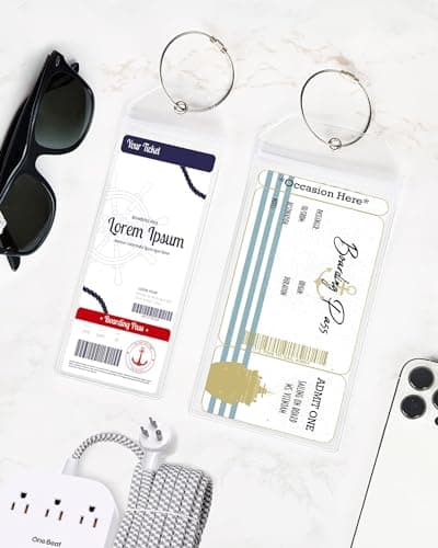 8 Pack Luggage Tags Travel Essentials & Cruise Essentials for NCL, Princess, Carnival, Royal Caribbean & Celebrity Cruise Ships by SEAVILIA — view 6