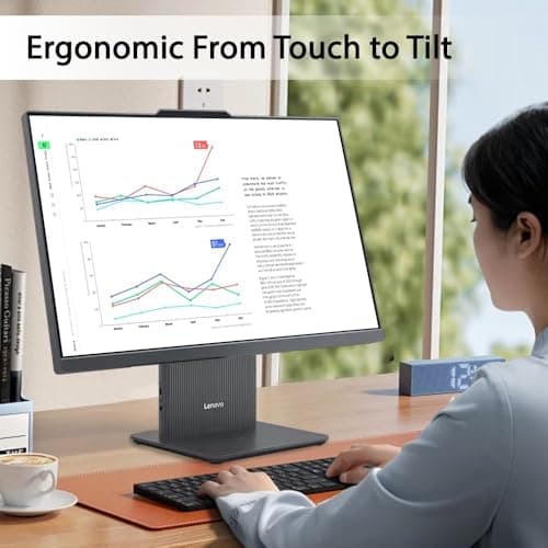 Lenovo 24" Touchscreen IdeaCentre All-in-One Desktop Computer • 6-core AMD Ryzen 5 Processor • 16GB DDR5 • 512GB SSD • Wireless KB&Mouse • Wireless Charging Base • Windows 11 — view 5