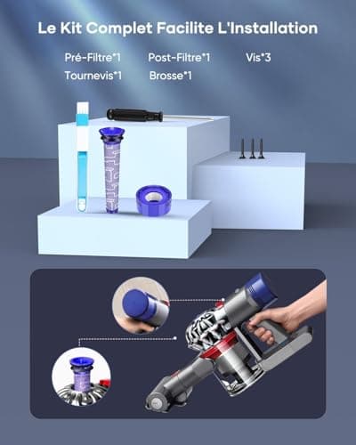 8000mAh V7 Battery Replacement for V7 SV11 Series V7 Animal/Motorhead Pro/Trigger/Fluffy/Mattress/Absolute Vacuum Cleaner with 2 Filtres+ Brush+Screwdriver Battery Accessories Parts — view 5