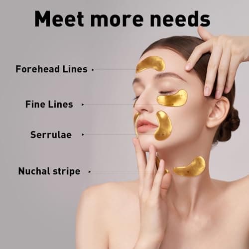 CHMI Under Eye Patches (50 Pairs) - 24K Gold Eye Patches for Puffy Eyes, Dark Circles, EyeBags and Wrinkles, Collagen Skin Care Products, Beauty & Personal Care — view 4