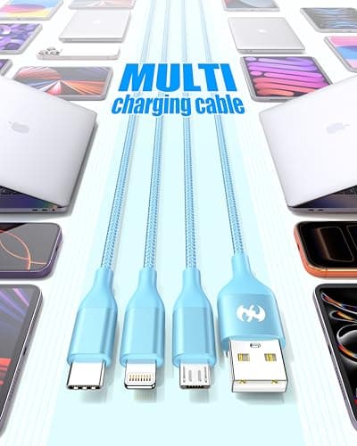 ShSiXin 3 in 1 Multi Charging Cable for Multiple Devices Fast Cord(2PC 4FT)