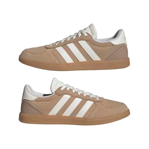 Adidas Women's Breaknet Sleek, Warm Sandstone/White/Gum, 9 — view 6